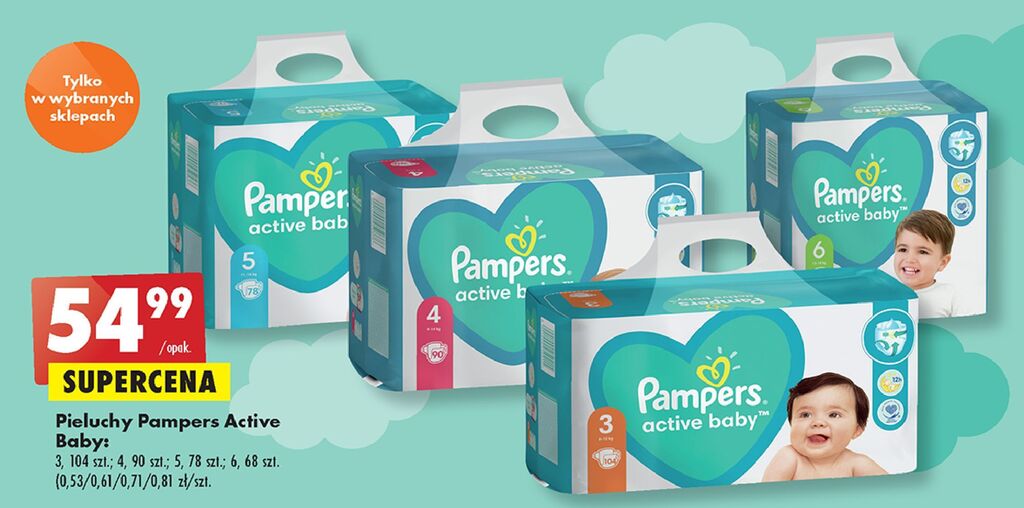 pampers 4 78 szt cena biedronka