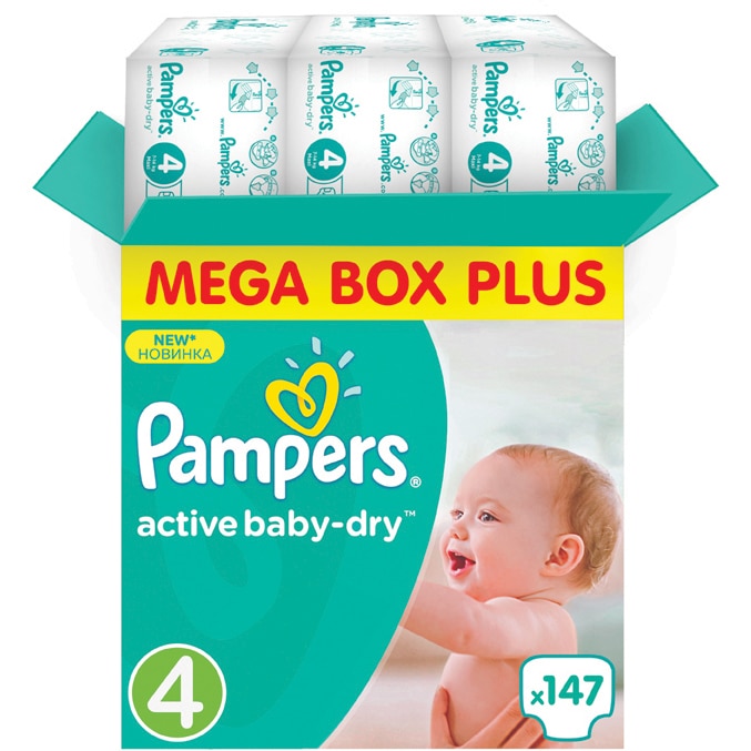 pampers 4 mega box 147 cena