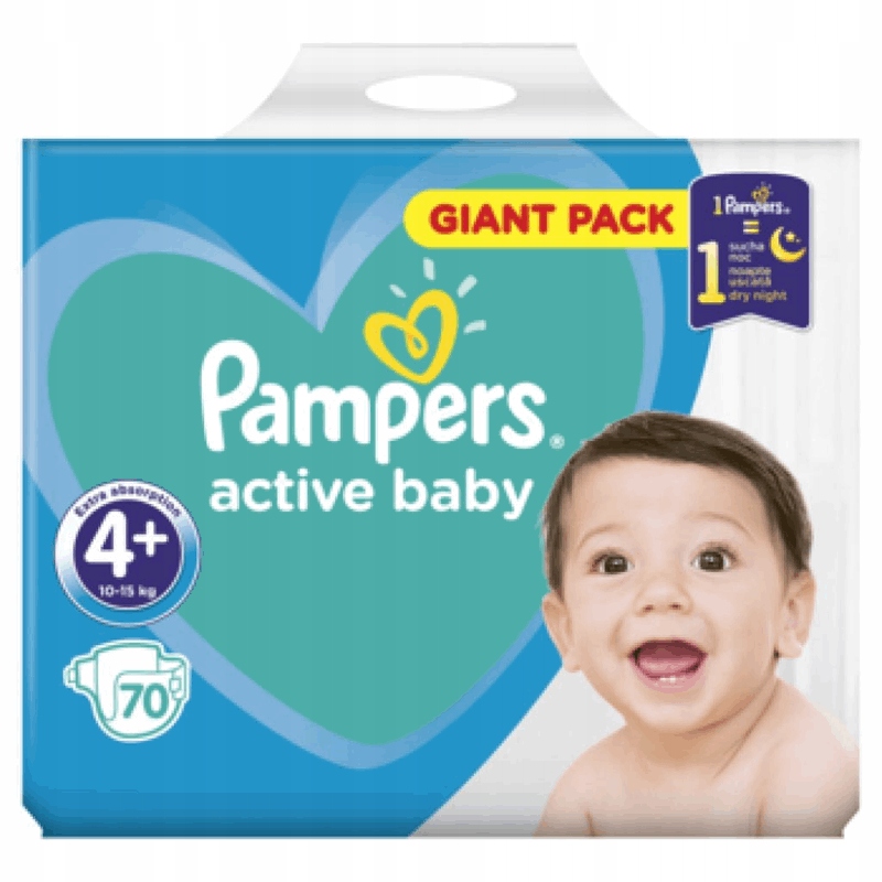 pampers 4 plus 70 szt