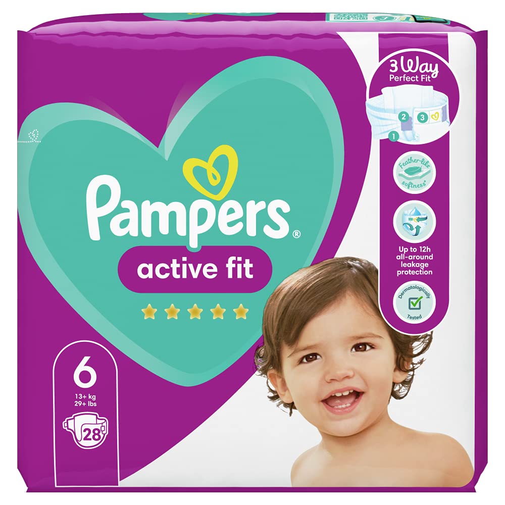 pampers 6 active fit a activr baby