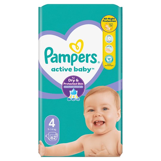 pampers active baby 4 62 szt tesco