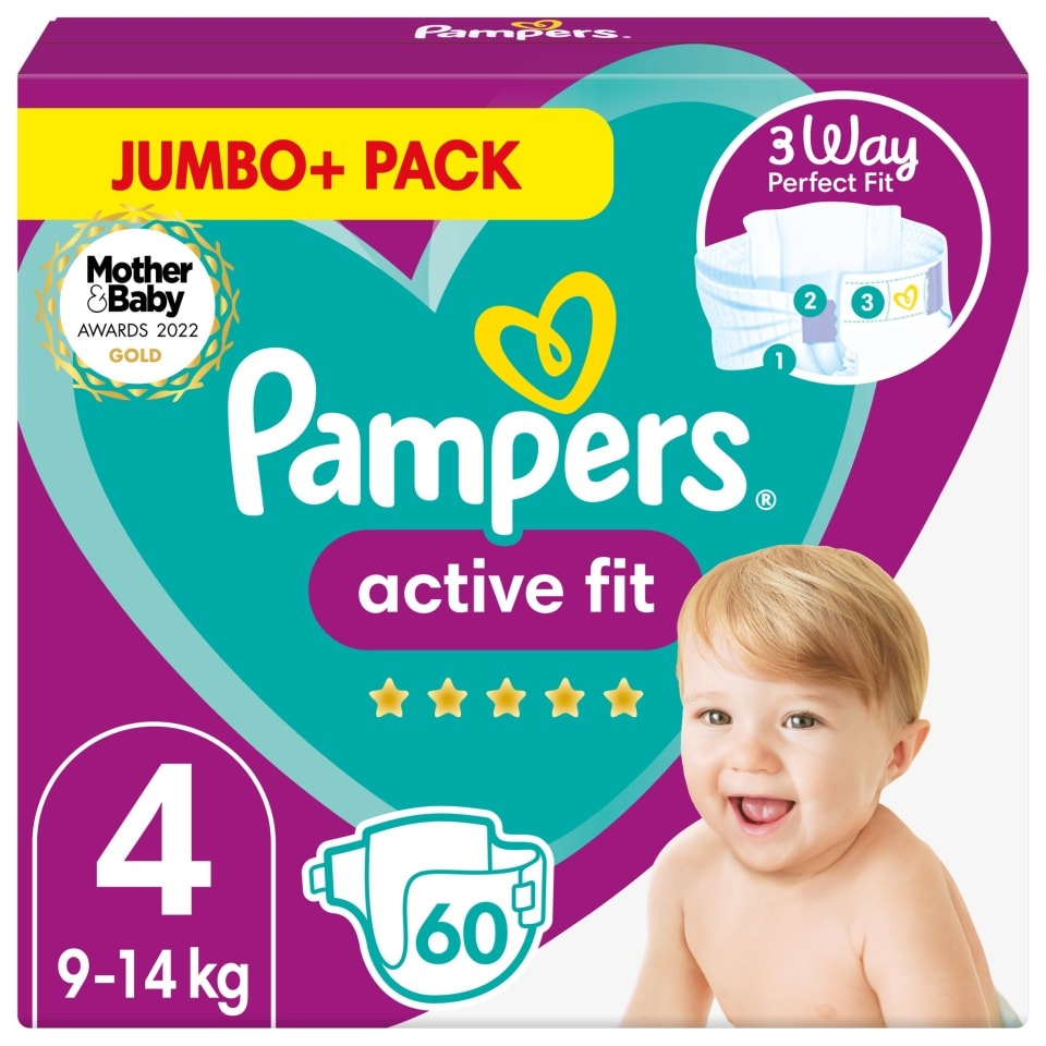 pampers active baby 4 62 szt tesco