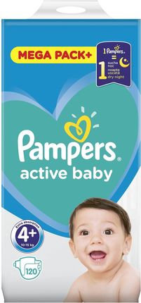 pampers active baby 4+ maxi plus 120 szt