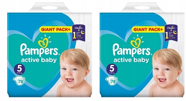 pampers active baby 5 pieluchy pieluszki 156szt