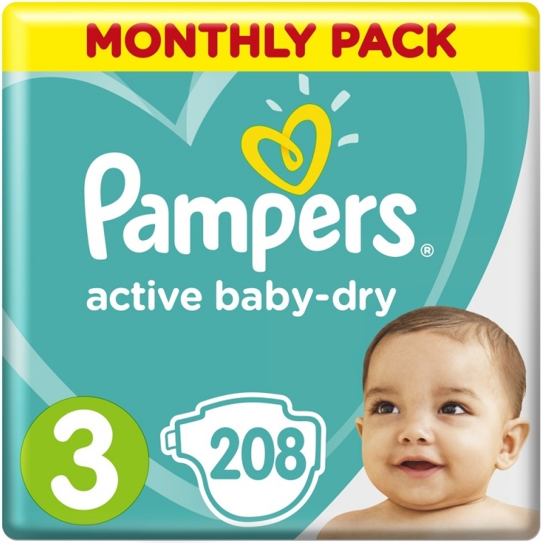 pampers active baby dry 3 208