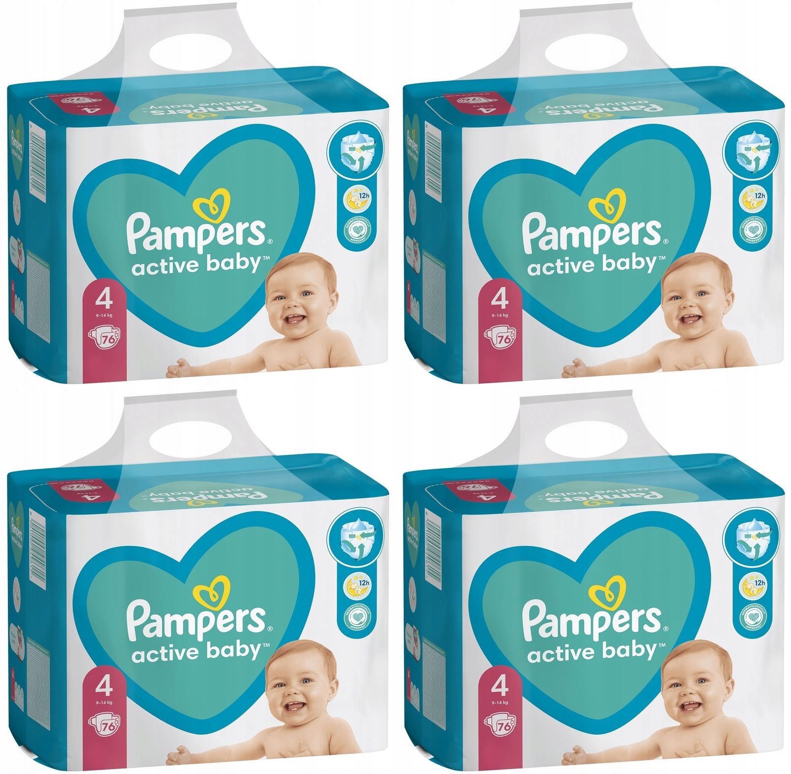 pampers active dry 4 opakowania