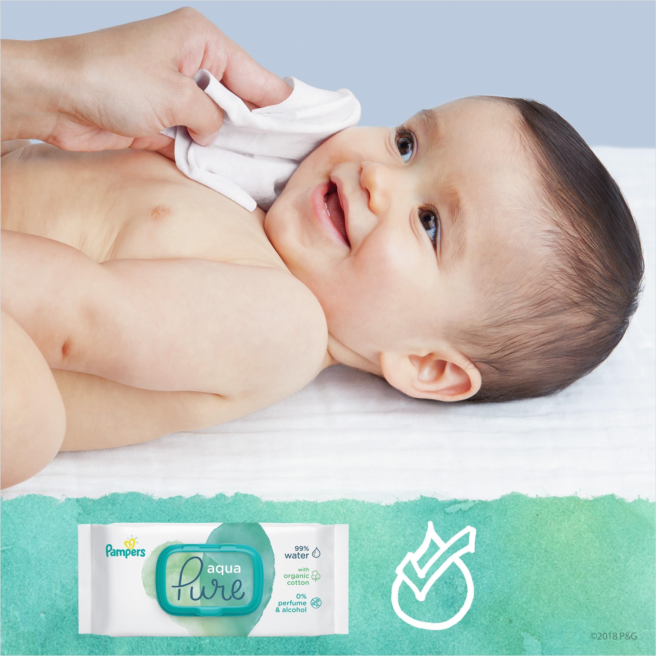 pampers aqua pure chusteczki nawilżające 18x ceneo