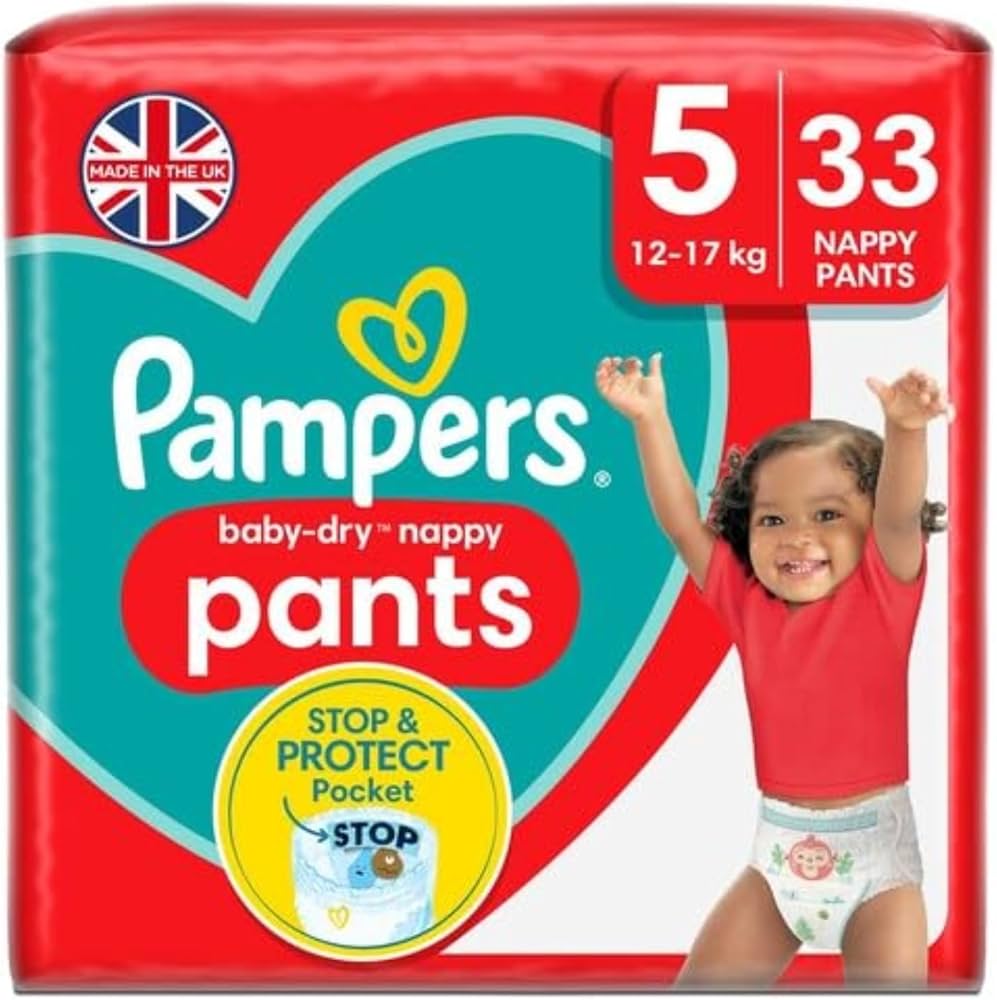 pampers baby dry nappy pants size 5