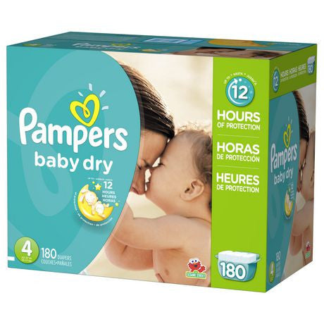 pampers box baby dry