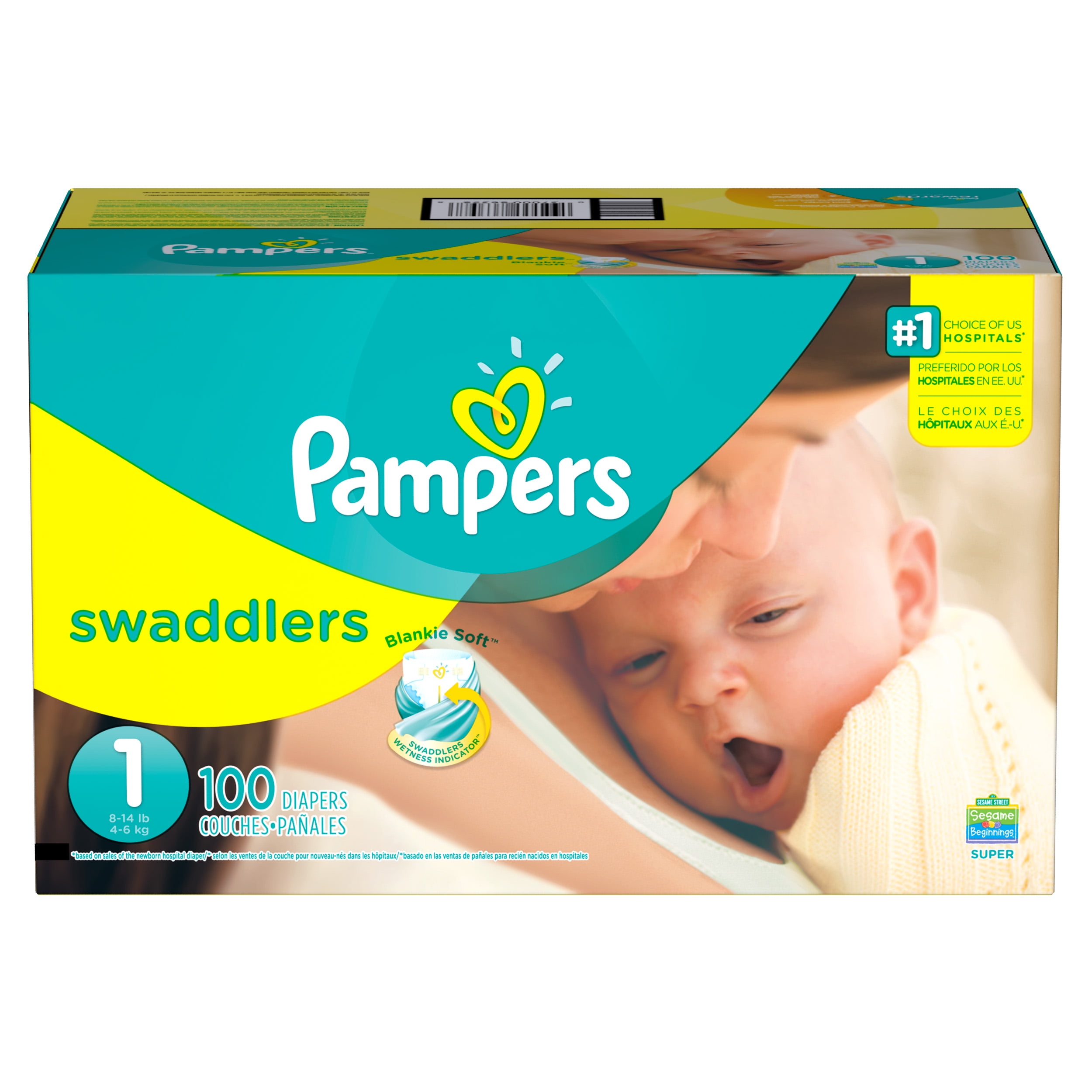 pampers box size 1