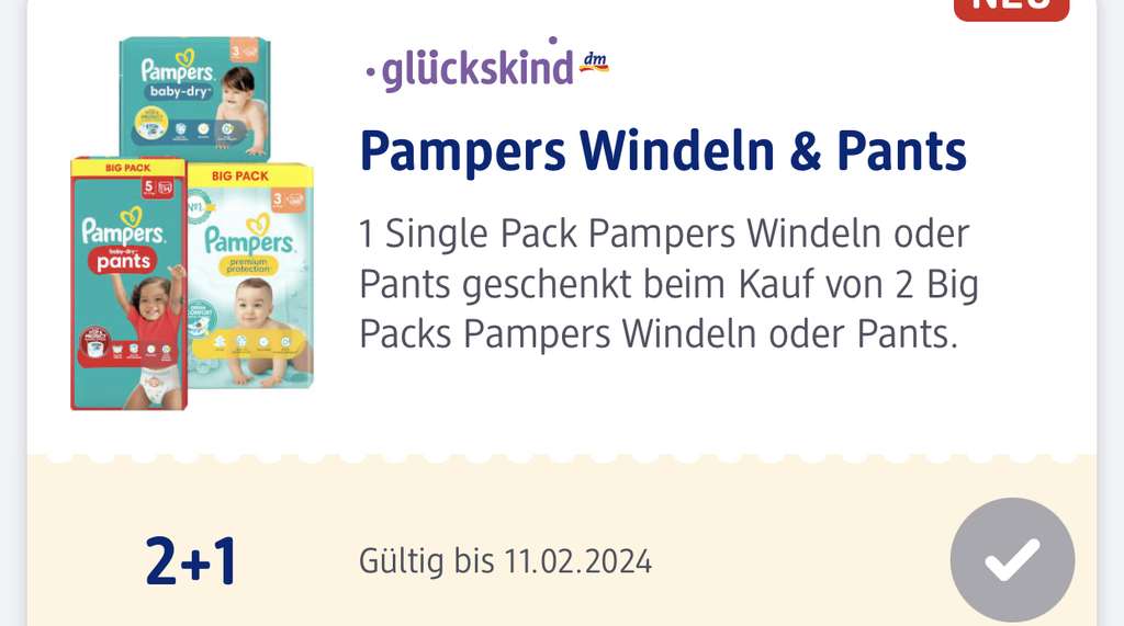 pampers coupon bei dm