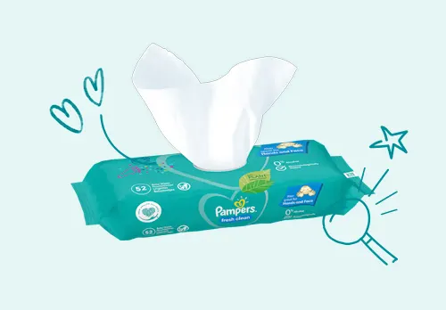 pampers fesh clean 6cio pak