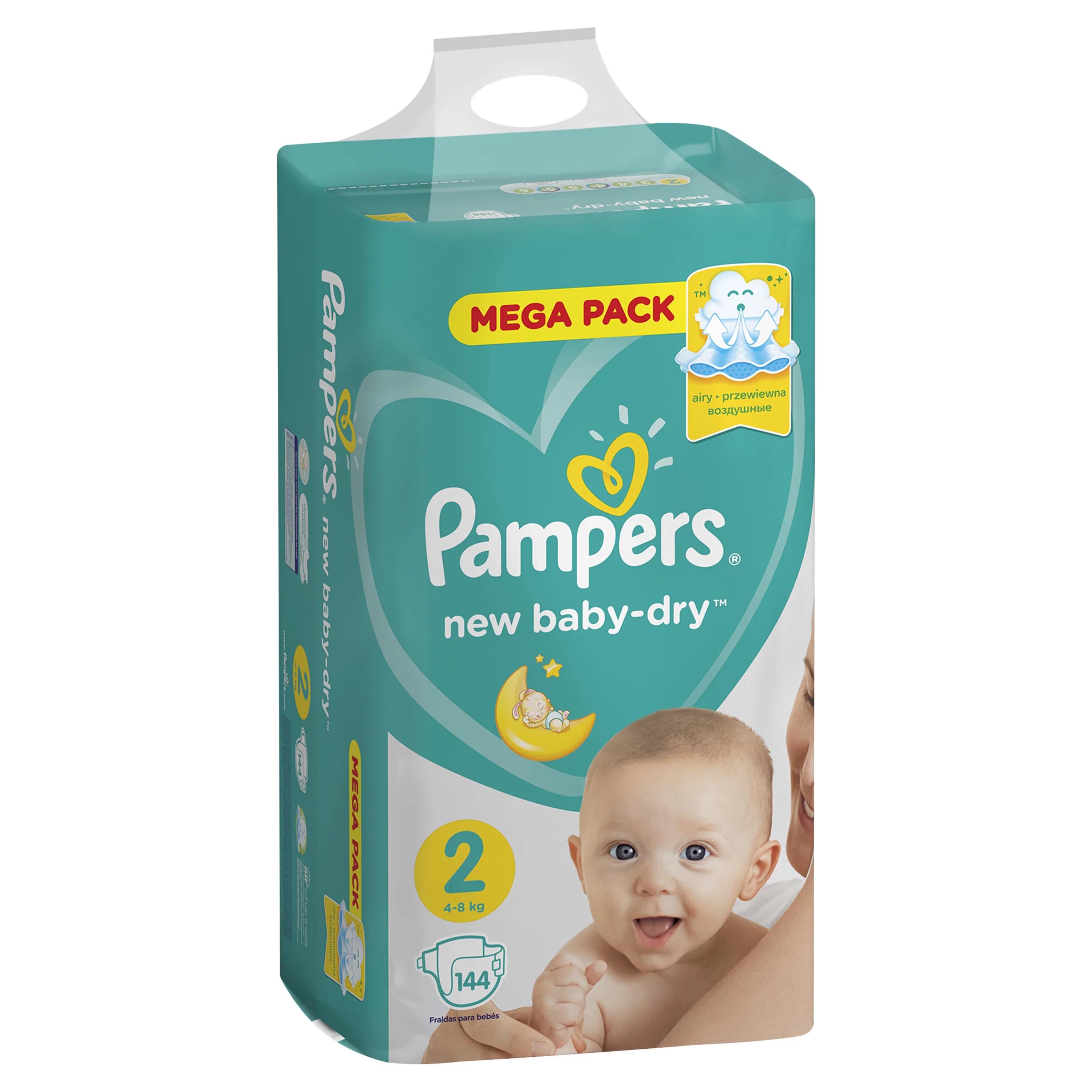 pampers new baby dry 144 sztuki