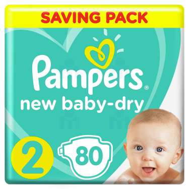 pampers new baby dry 2 80