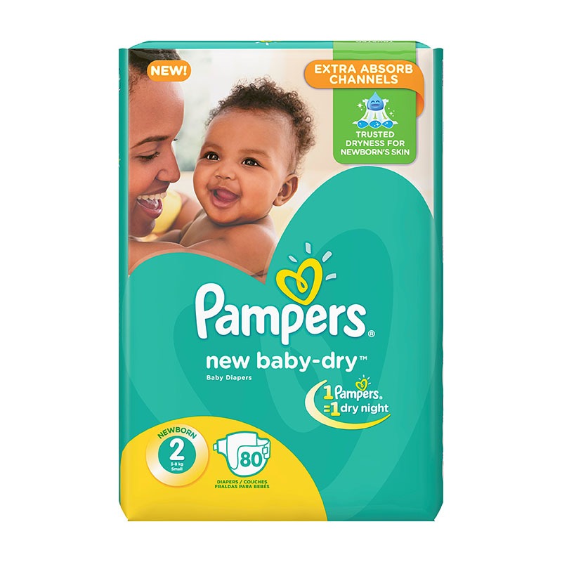 pampers new baby dry 2 80