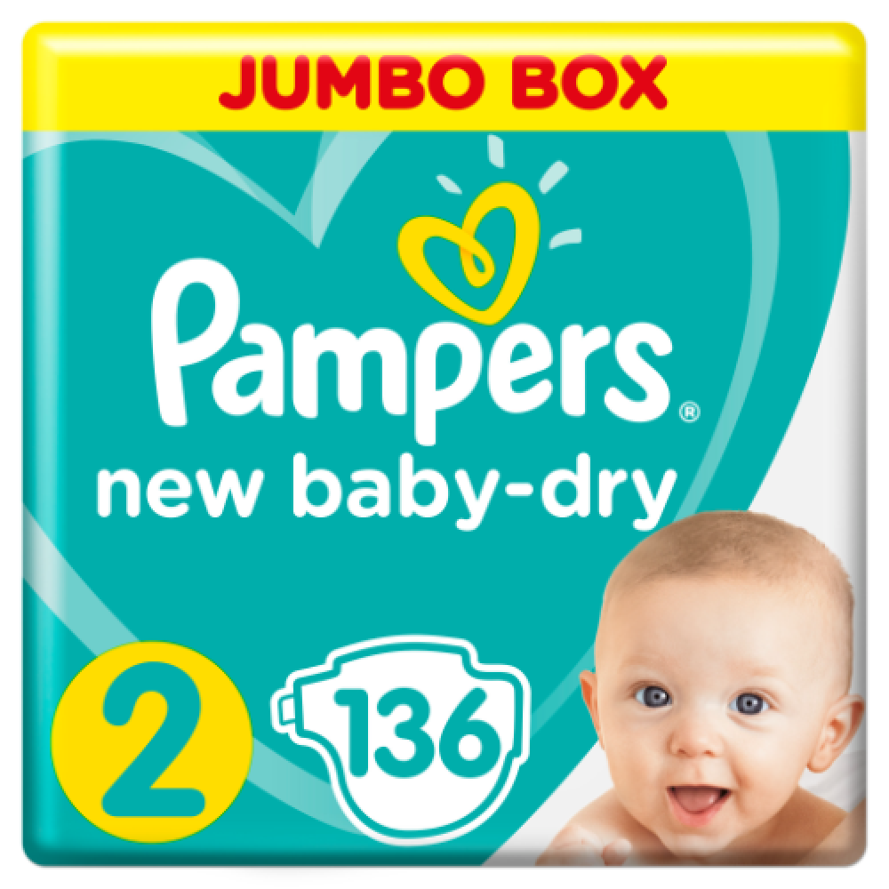 pampers new baby dry 2 box