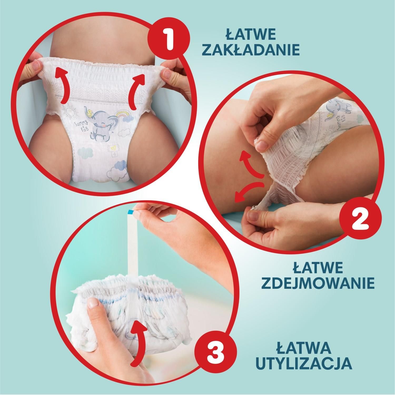 pampers pants premium care jak zakładać