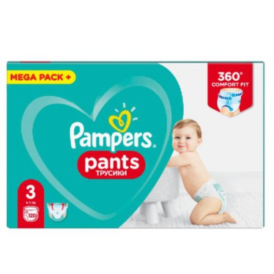 pampers pieluchomajtki pants 3 midi 120 szt