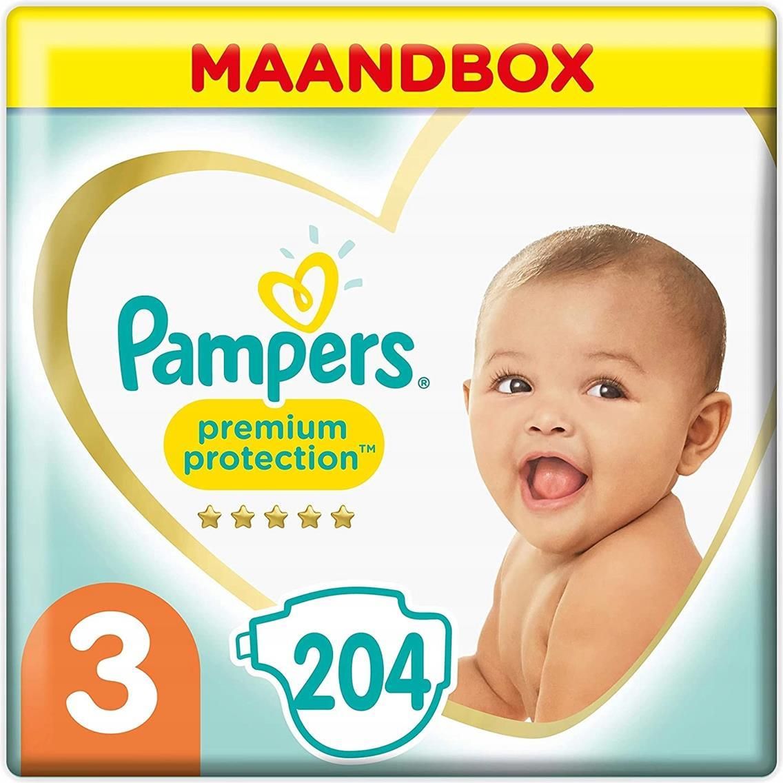 pampers pieluchy premium care 3 midi 204 szt ceneo