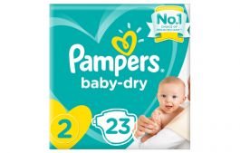 pampers pieluszki 2 new baby dry mini 3-6kg