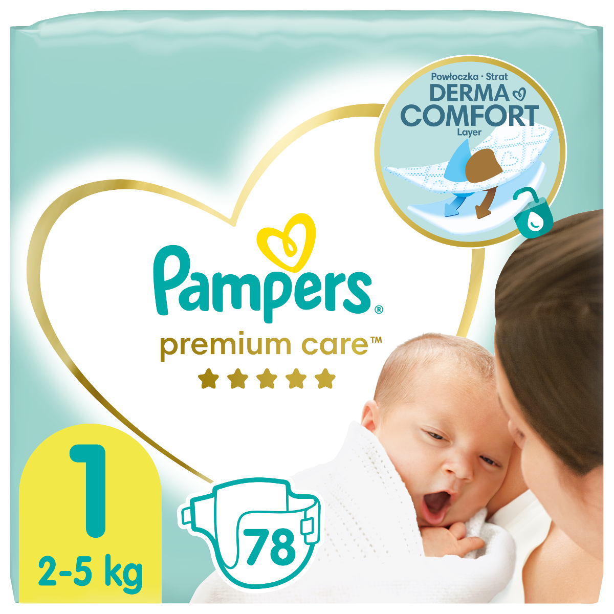 pampers premium care 1 78 sztuk