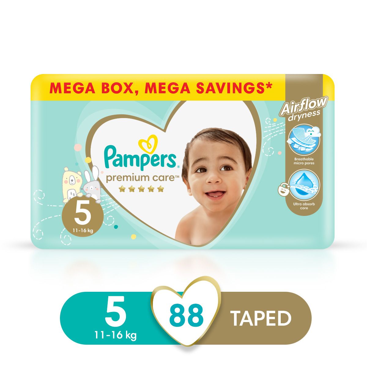 pampers premium care 5 mega box