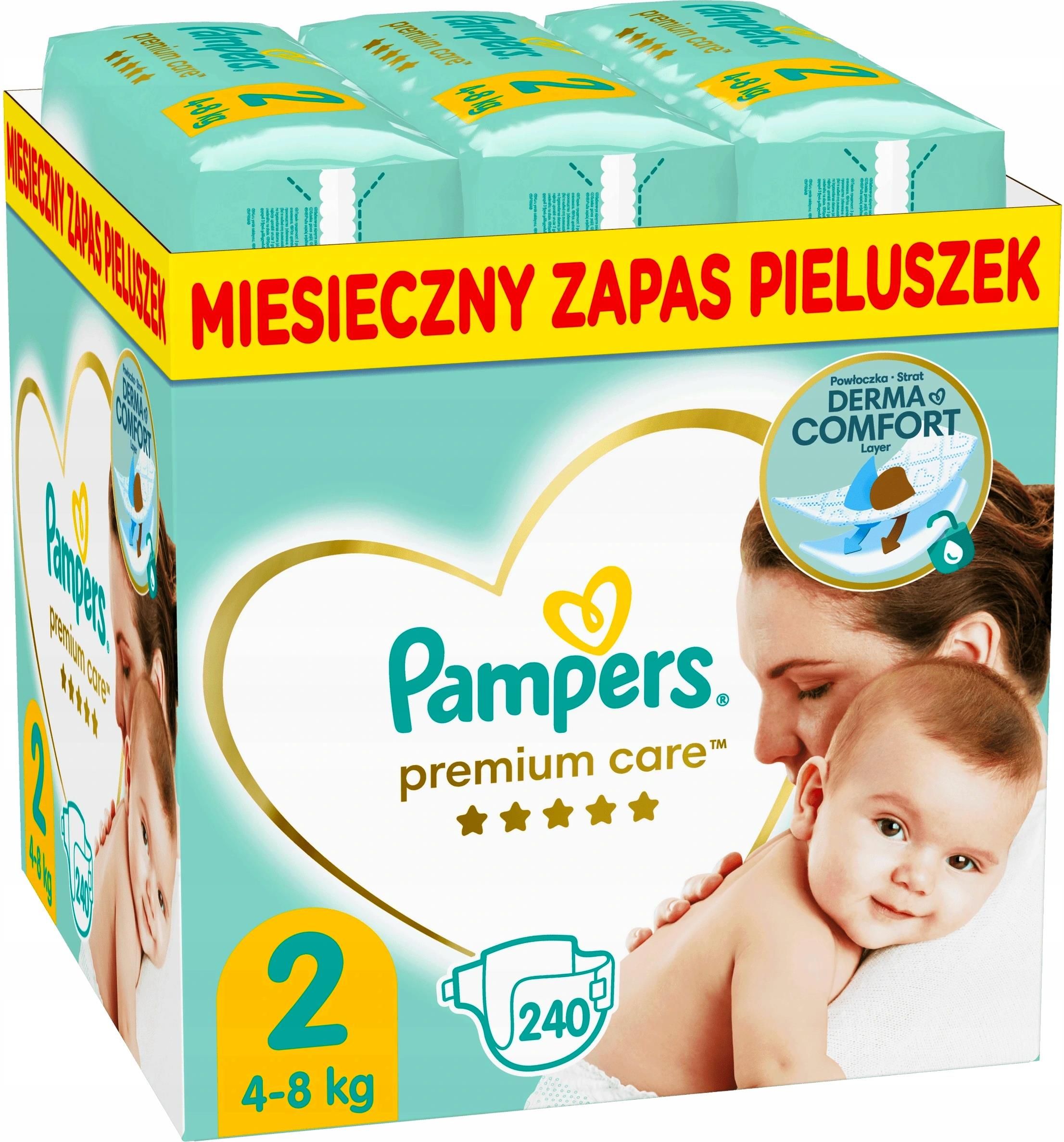 pampers premium care pieluchy jednorazowe rozmiar 2 mini 240 szt