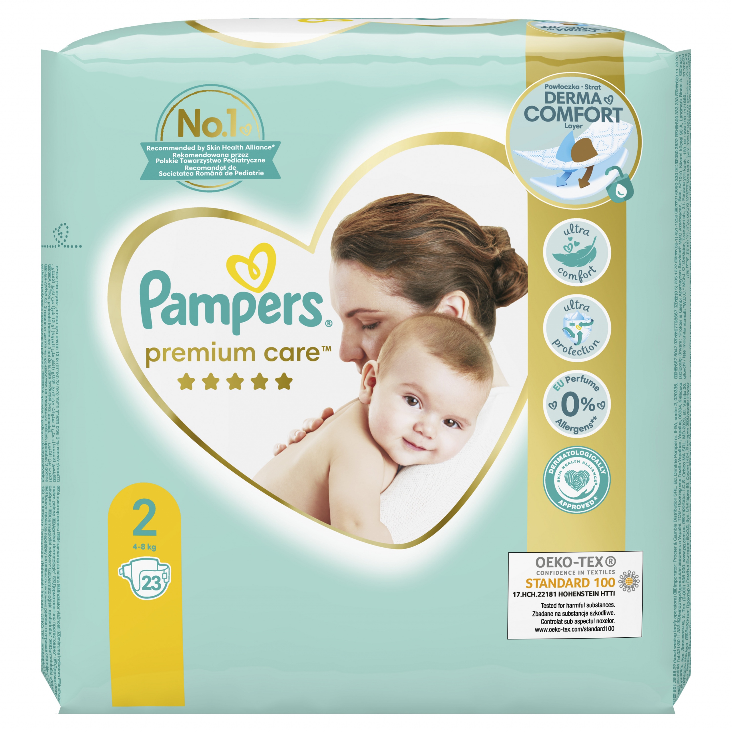 pampers premium care pieluchy rozmiar 2 mini 4-8kg 23 sztuki