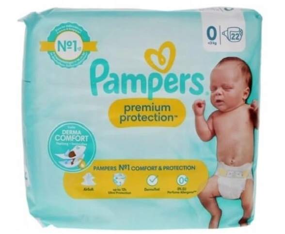 pampers premium protection 1 22 sztuki