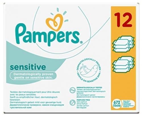 pampers sensitive chusteczki 12x56