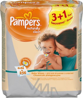 pampers sensitive chusteczki 4x64