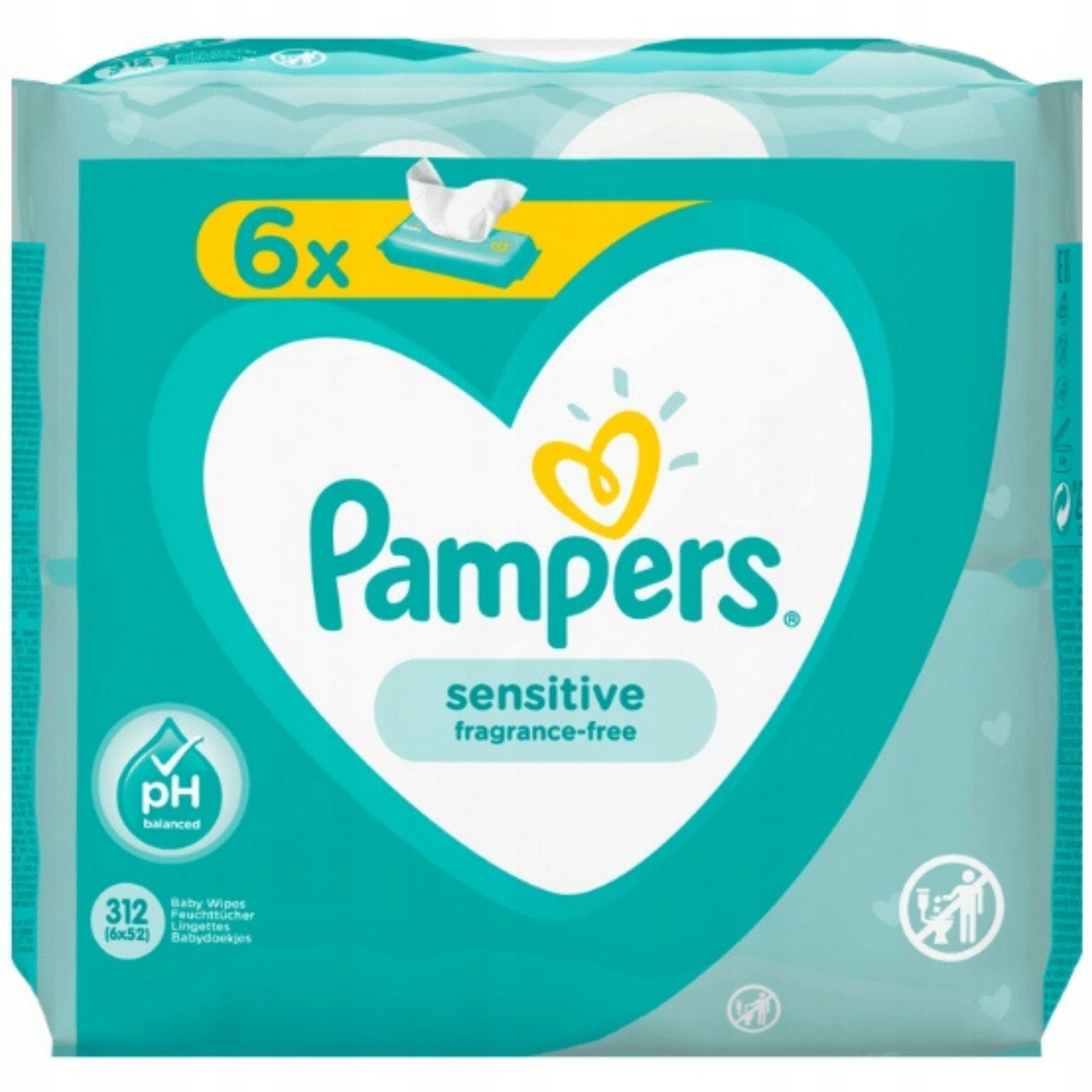 pampers sensitive chusteczki 6