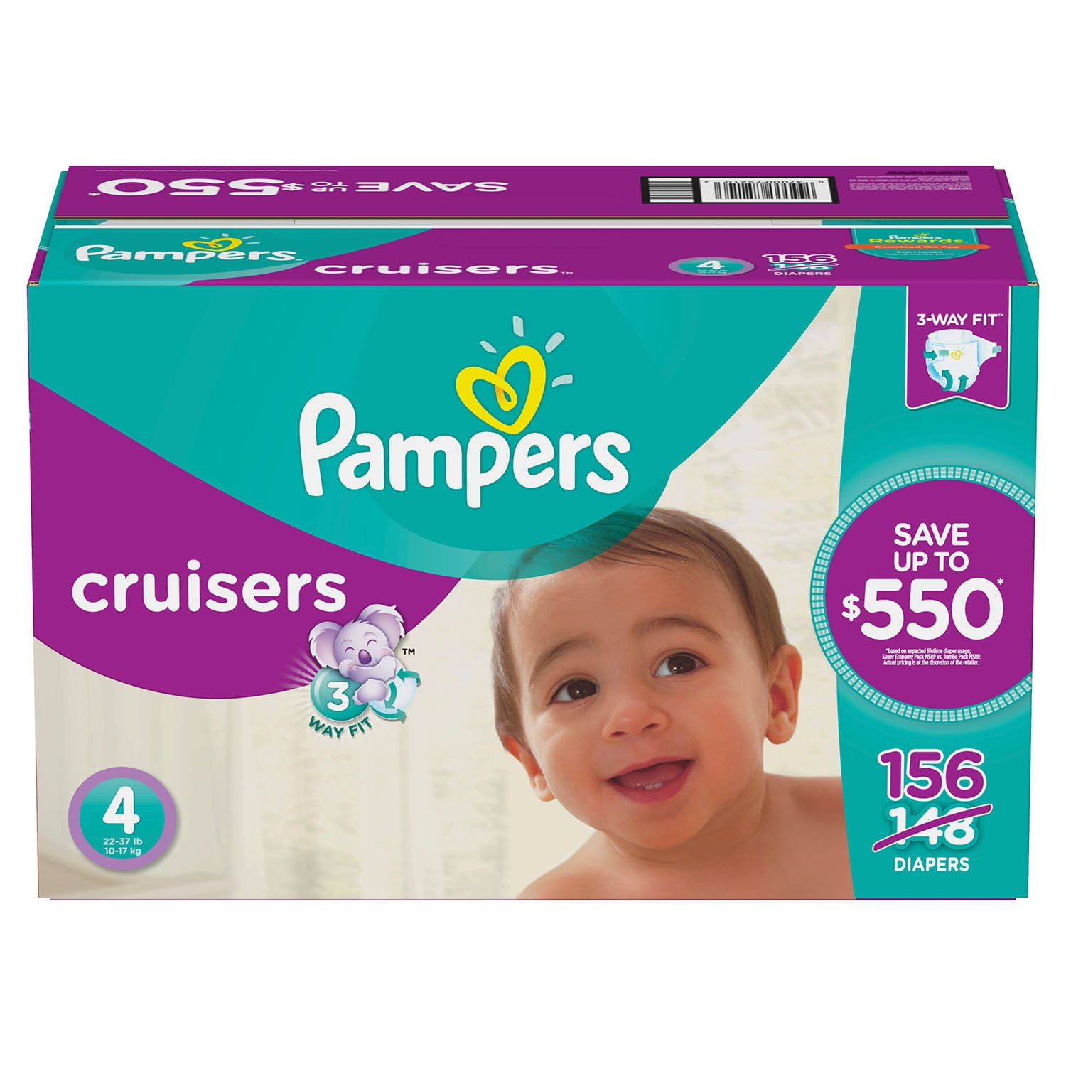 pampers size 4 156 count