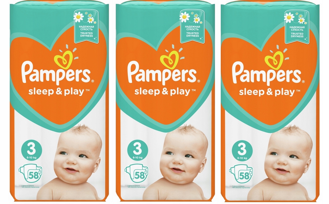 pampers sleep and play rozmiar 3 58 sztuk