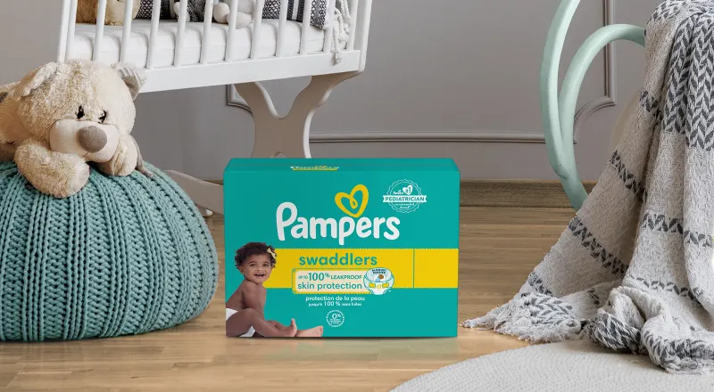 pampers teal colour