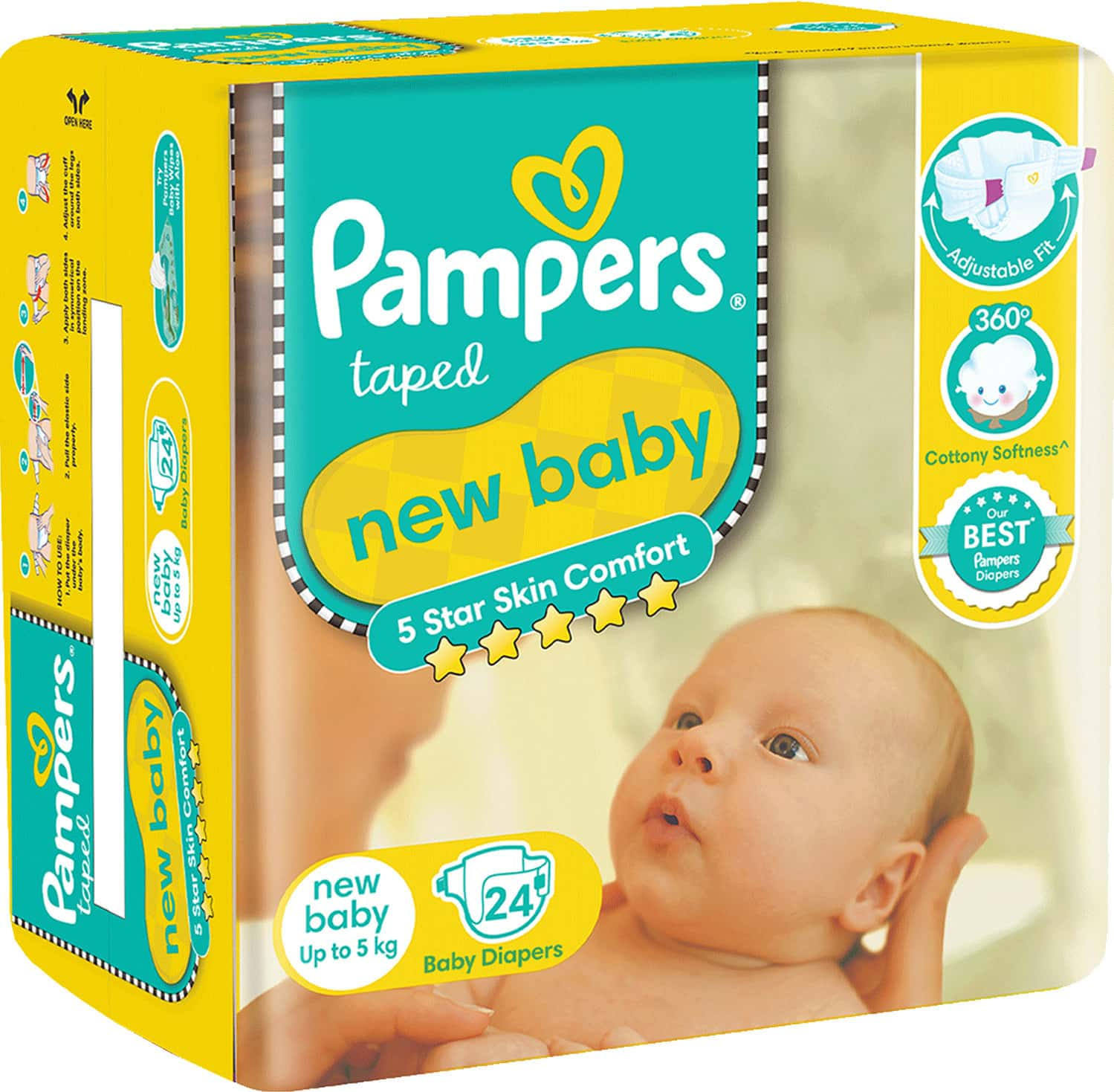 pampers żółte