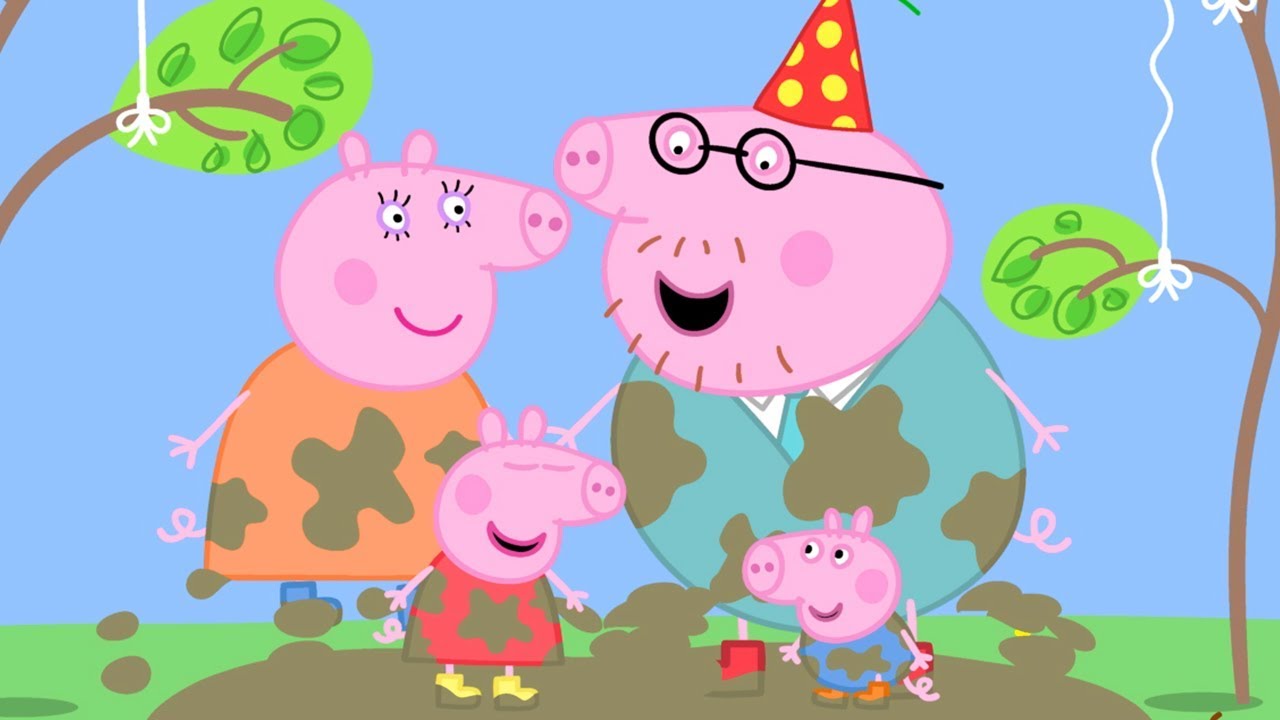 peppa dostała pieluchy na urodziny bajki