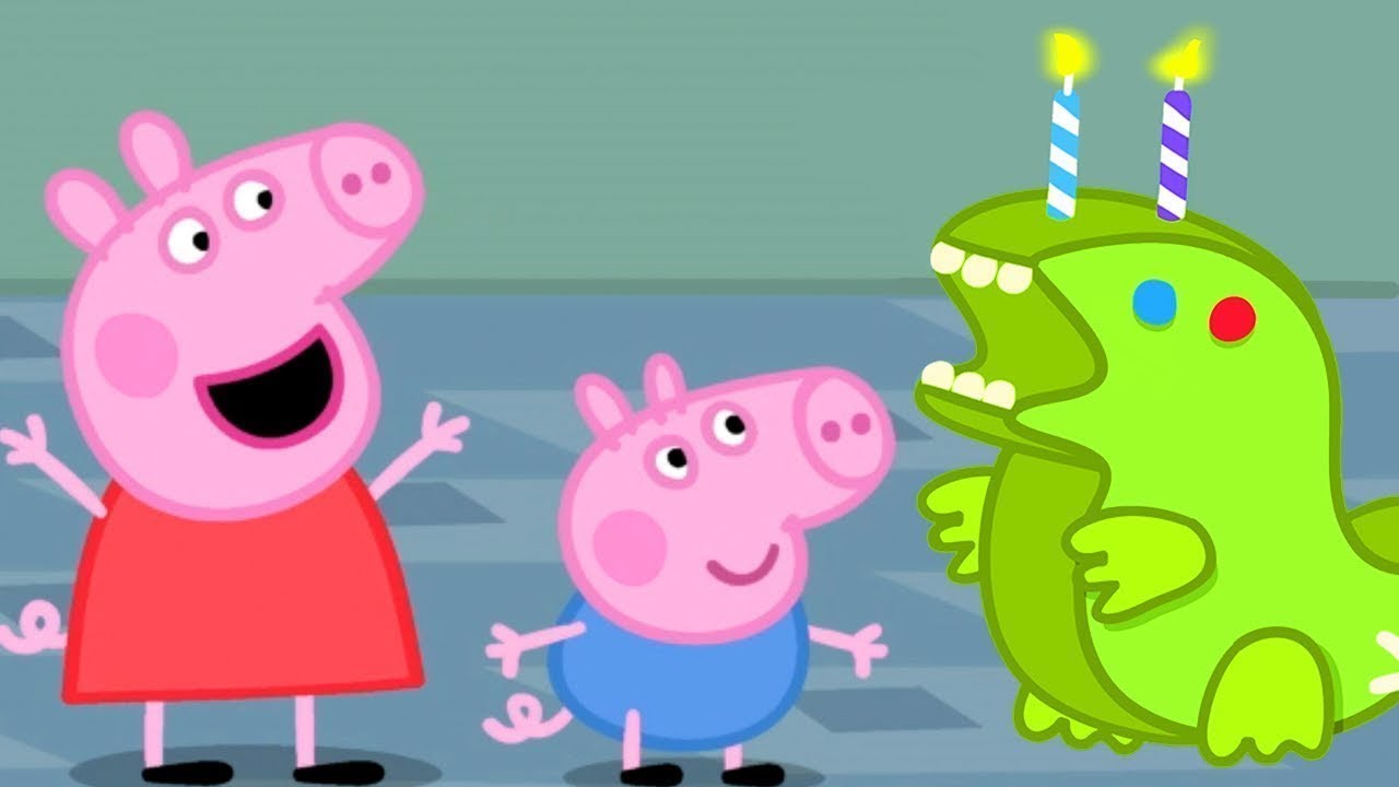 peppa dostała pieluchy na urodziny bajki