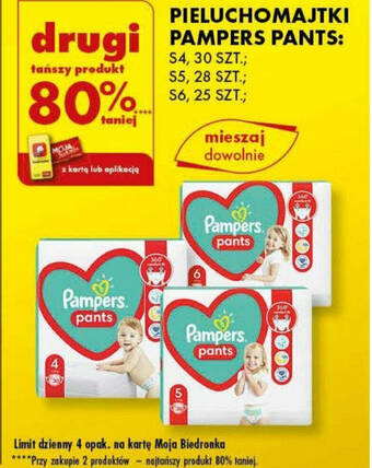 pieluchomajtki pampers 5 biedronka