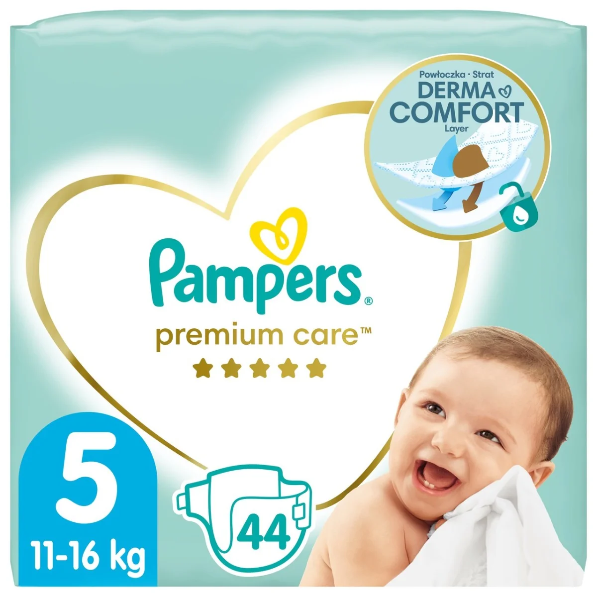 pieluchomajtki pampers premium care 5 44 sztuki