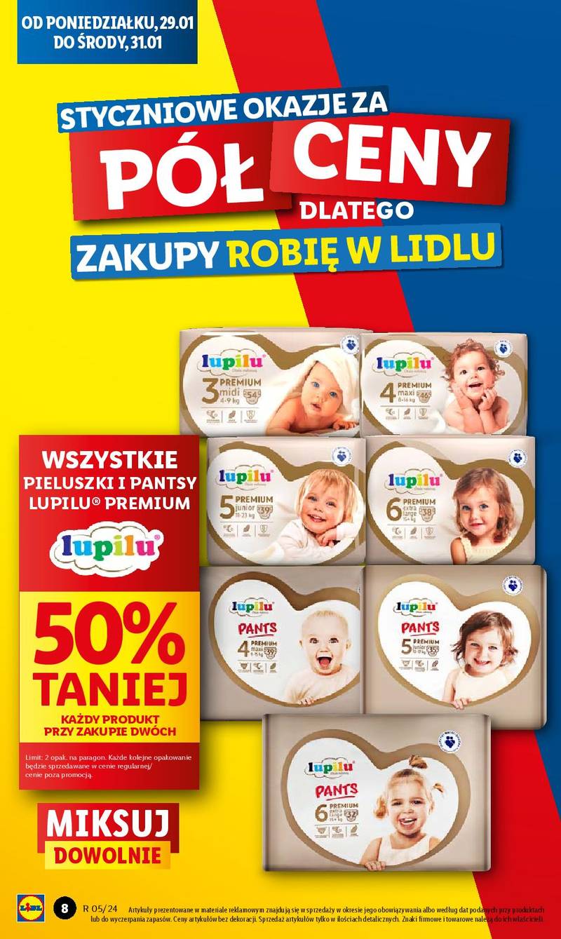 pieluchy lidl 24 stycznia