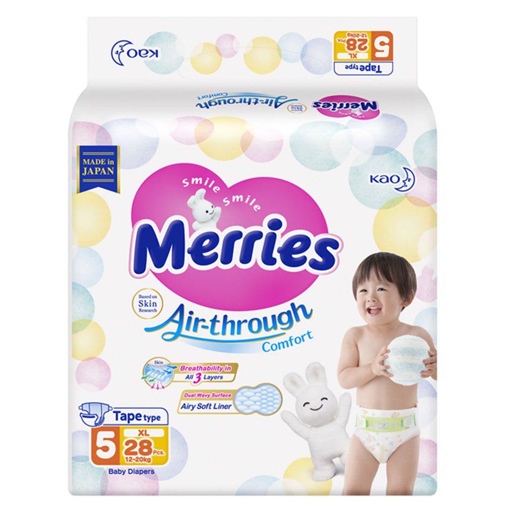 Pieluchy-majtki Merries XXL 15-28kg 28szt