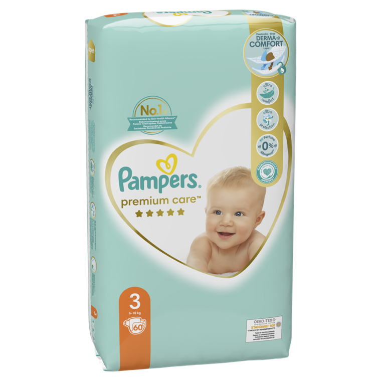 pieluchy pampers 3 premium care 60 szt