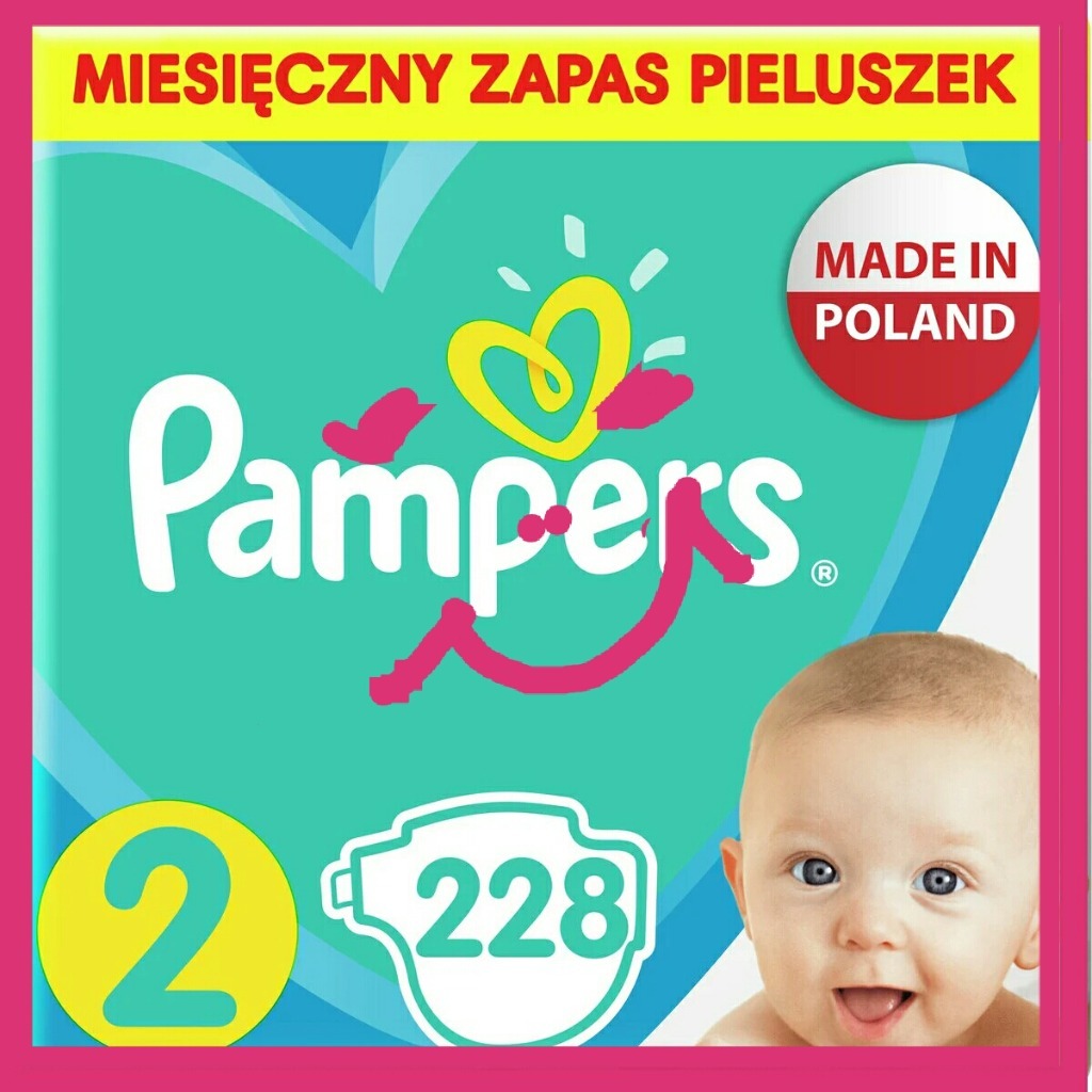 pieluchy pampers active baby-dry 2 mini 228 szt