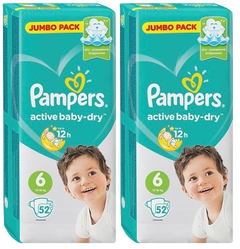 pieluchy pampers active baby giant pack 6 extra