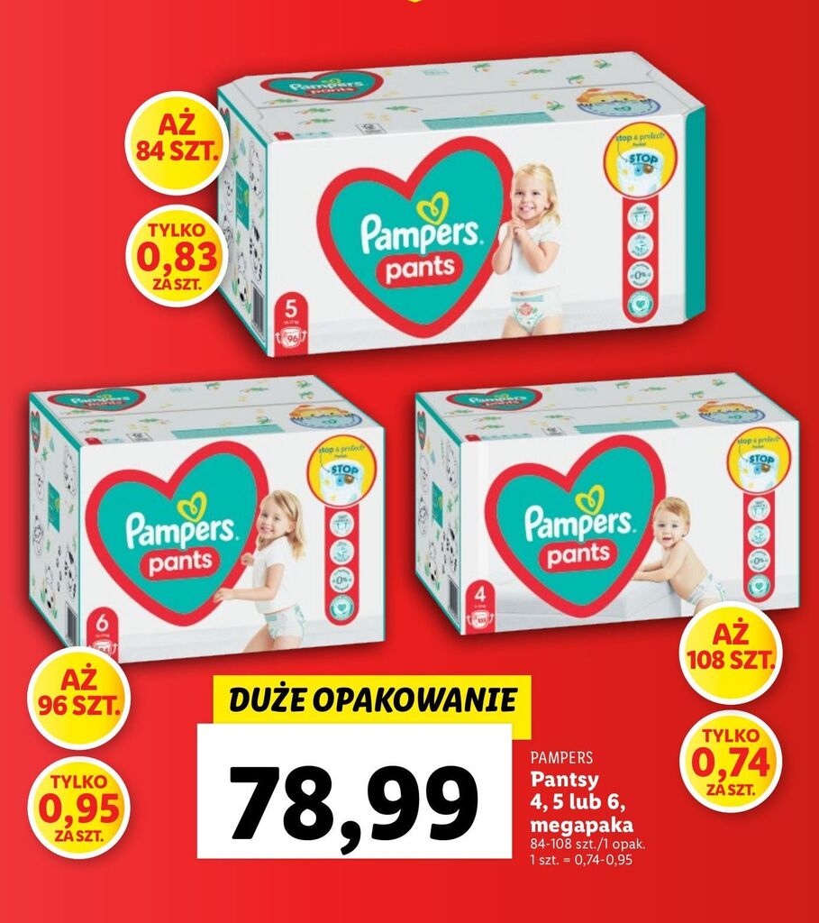 pieluchy pampers pants 6 promocja