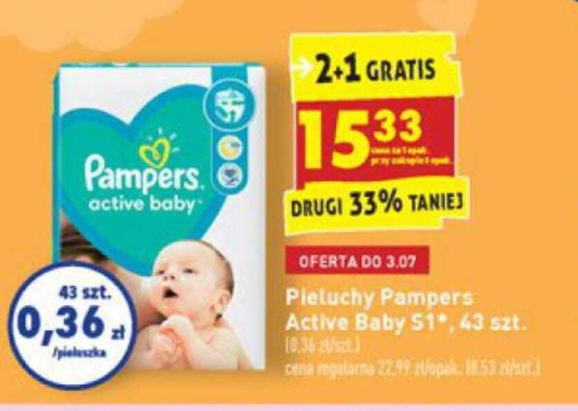 promocje pieluchy pampers 1