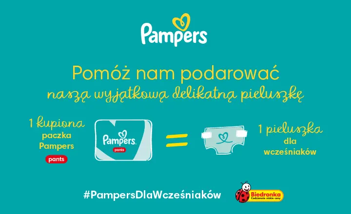 reklama pampers dla wcześniaków