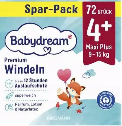 rossmann babydream pieluchy 4 plus