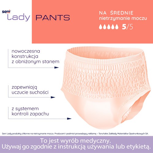 seni pans produkty do nietrzymania moczu pampers